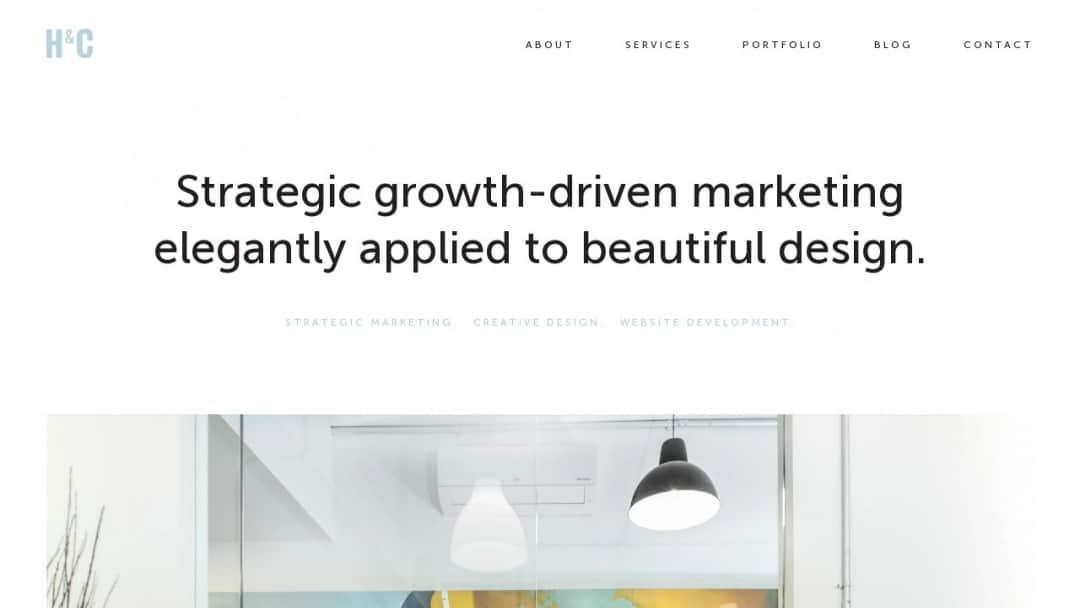 Screenshot of Hughes & Co's Website