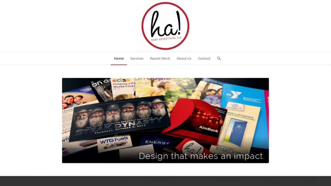 Screenshot of Hunt Advertising & Consulting, Inc.'s Website