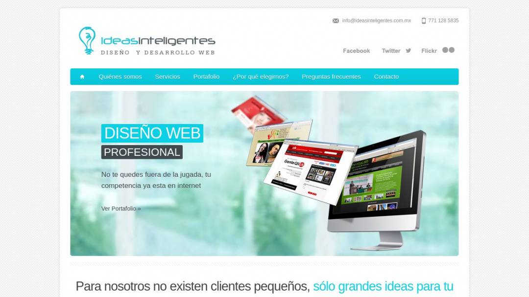 Screenshot of Ideas Inteligentes's Website