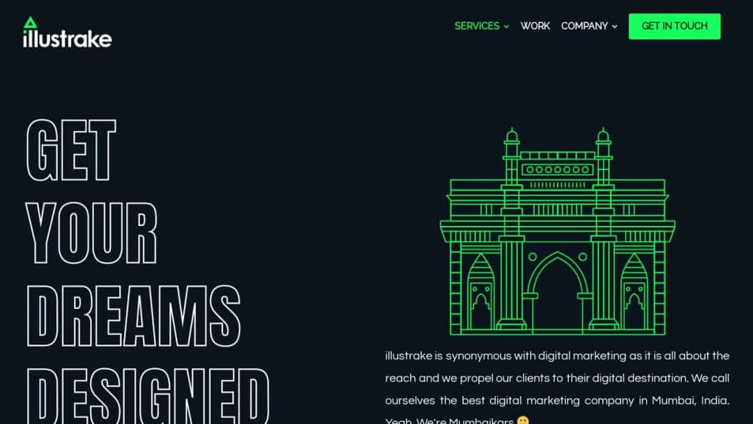 Screenshot of illustrake's Website