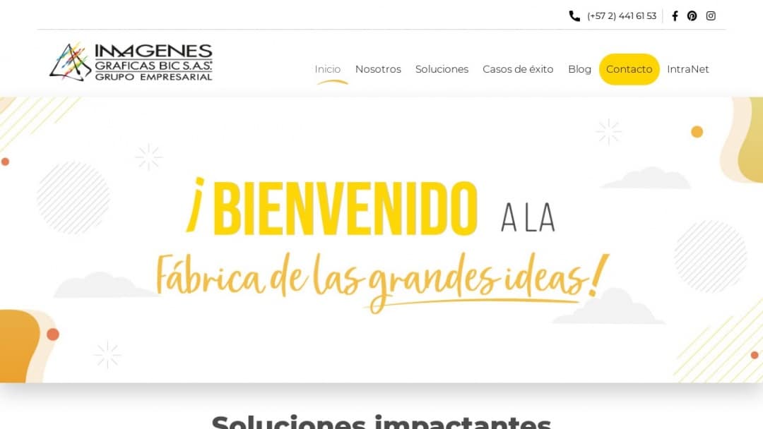 Screenshot of Imágenes Gráficas S.A's Website