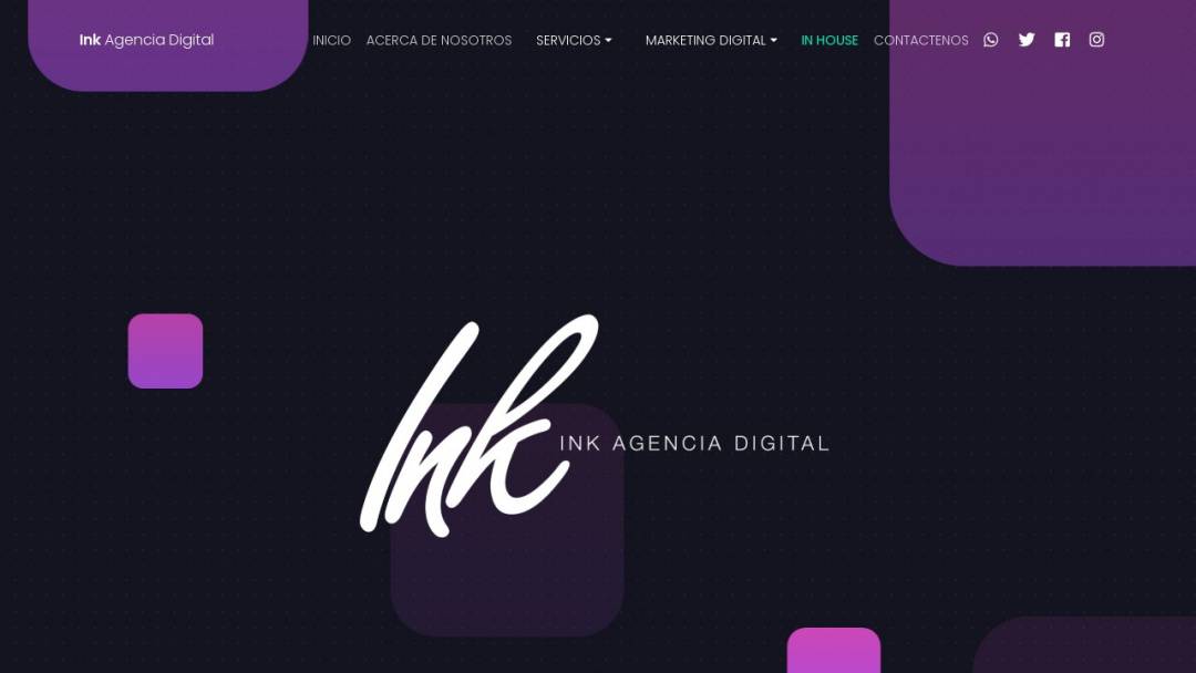 Screenshot of Ink Agencia Digital's Website