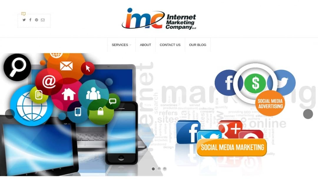 Screenshot of Internet Marketing Company LLC's Website