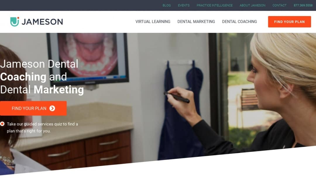 Screenshot of Jameson Marketing's Website