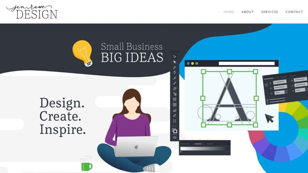 Screenshot of Jen Rowe Design's Website