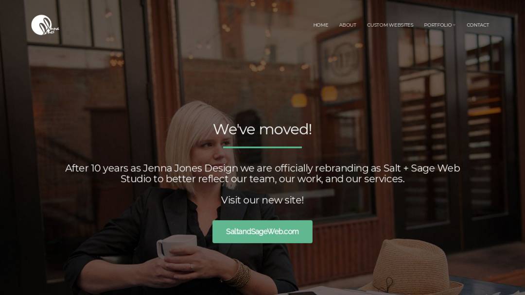 Screenshot of Salt + Sage Web Studio's Website