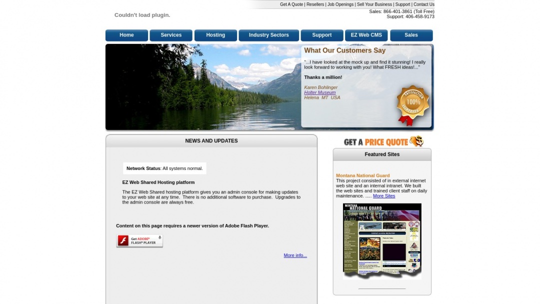 Screenshot of Johnson & Associates, Inc's Website