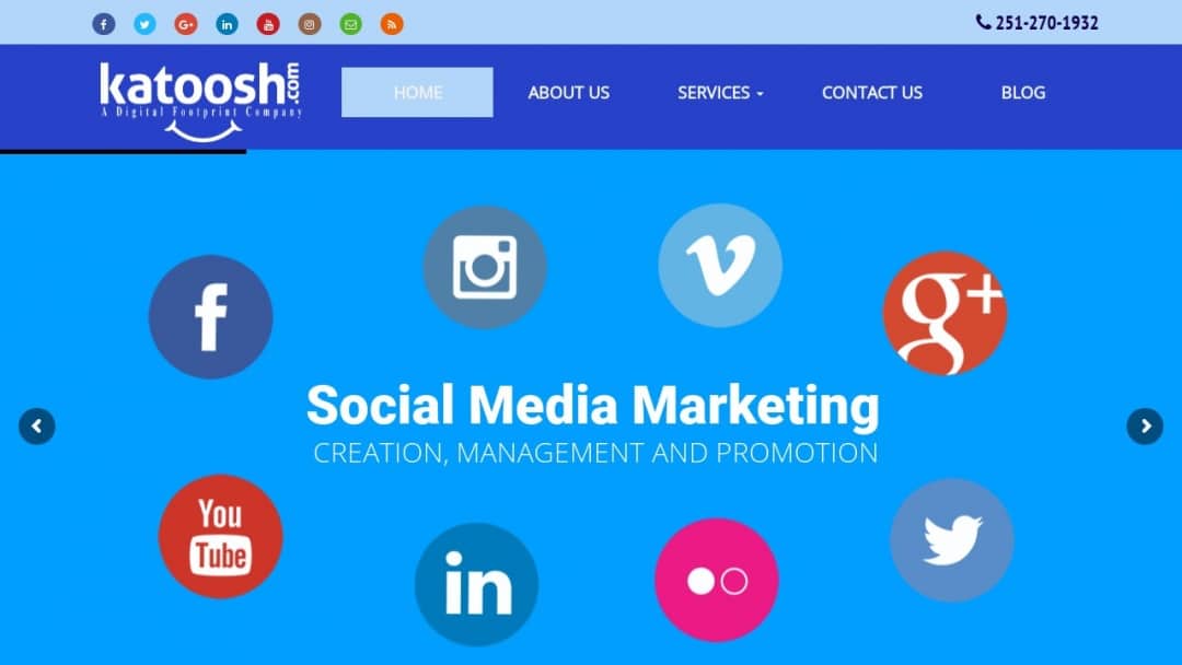 Screenshot of Katoosh.com's Website