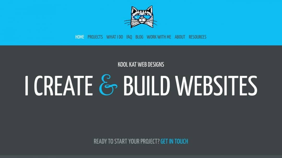 Screenshot of Kool Kat Web Designs's Website