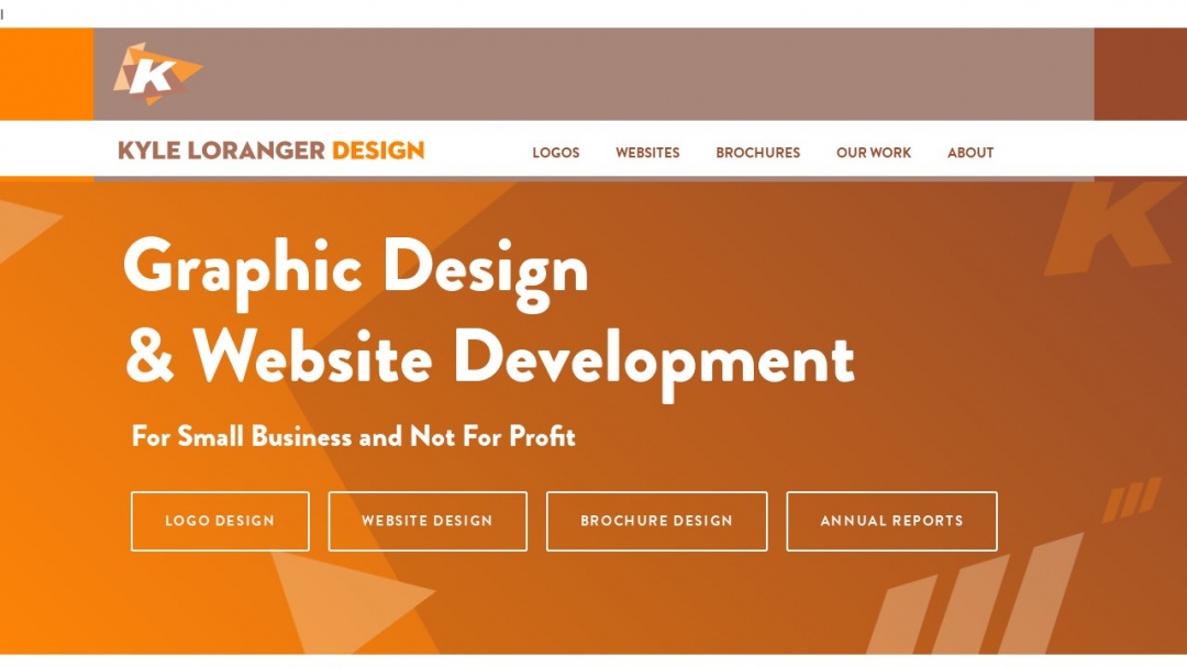 Screenshot of Kyle Loranger Design's Website