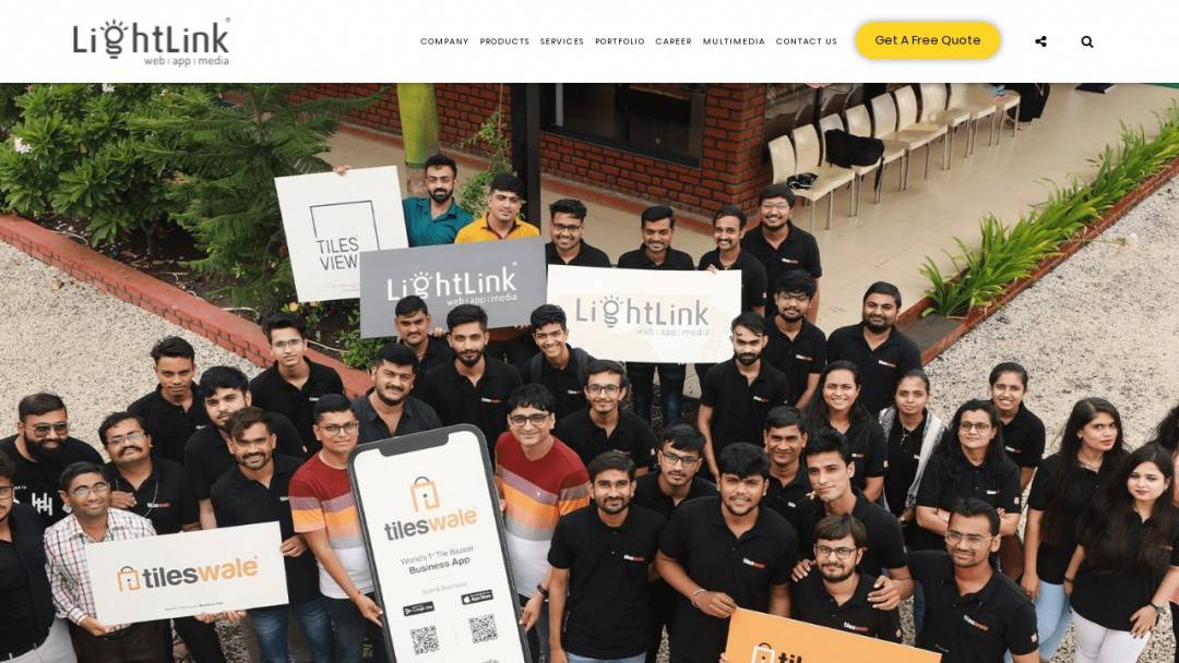 Screenshot of LightLink Solutions's Website