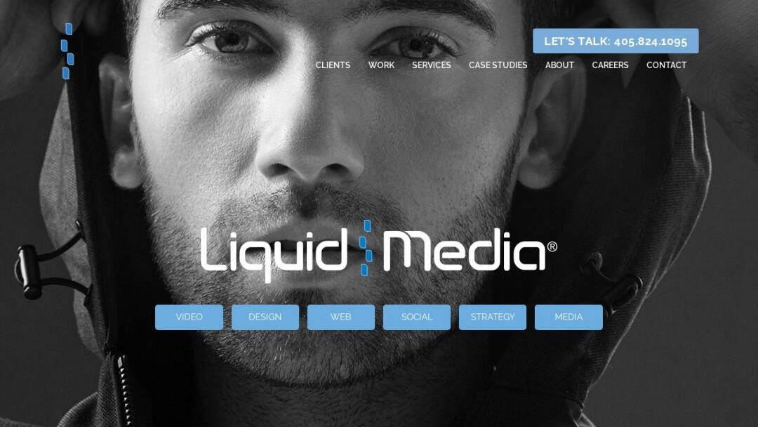 Screenshot of Liquid Media's Website