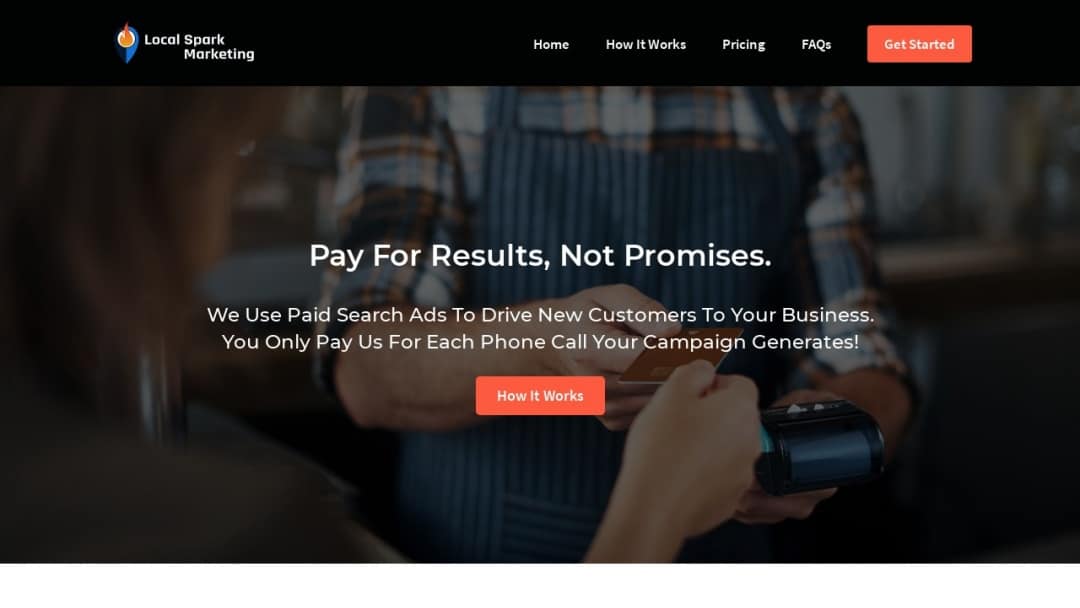 Screenshot of Local Spark Marketing's Website