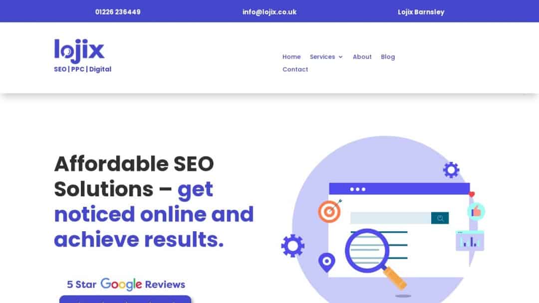 Screenshot of Lojix's Website