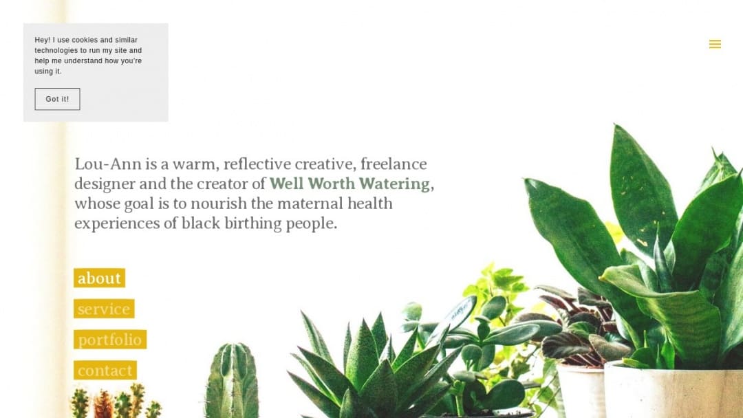 Screenshot of Lou-Ann Wattley Design's Website