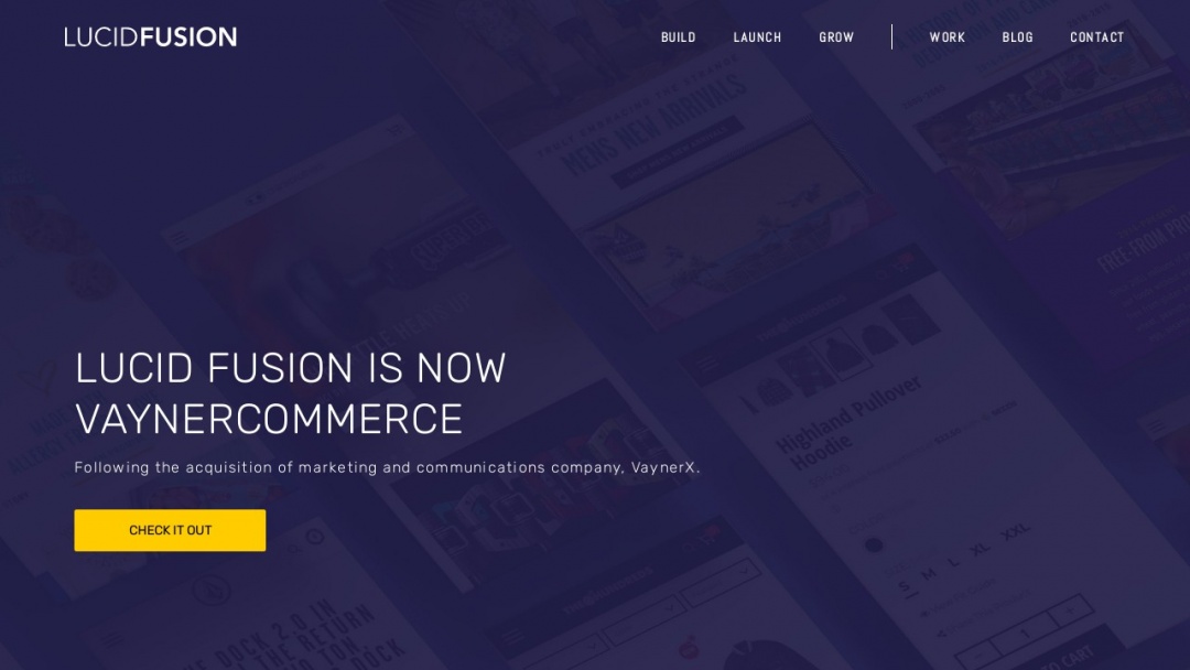 Screenshot of Lucid Fusion's Website