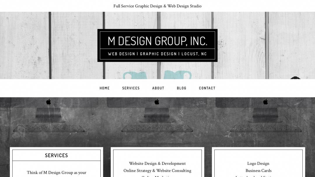 Screenshot of M Design Group's Website