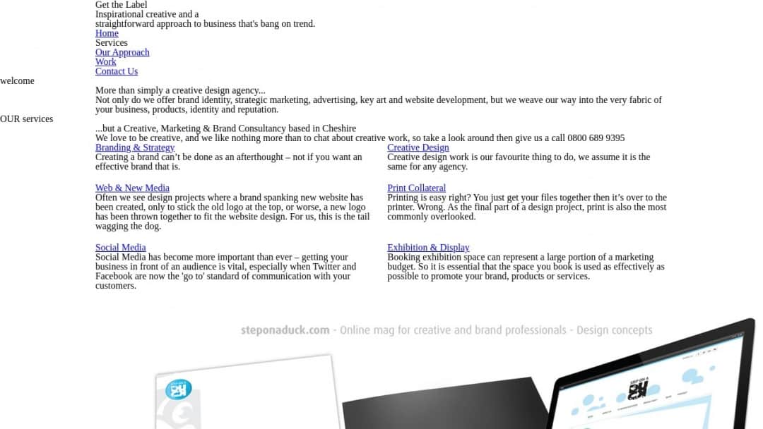 Screenshot of m8creative's Website