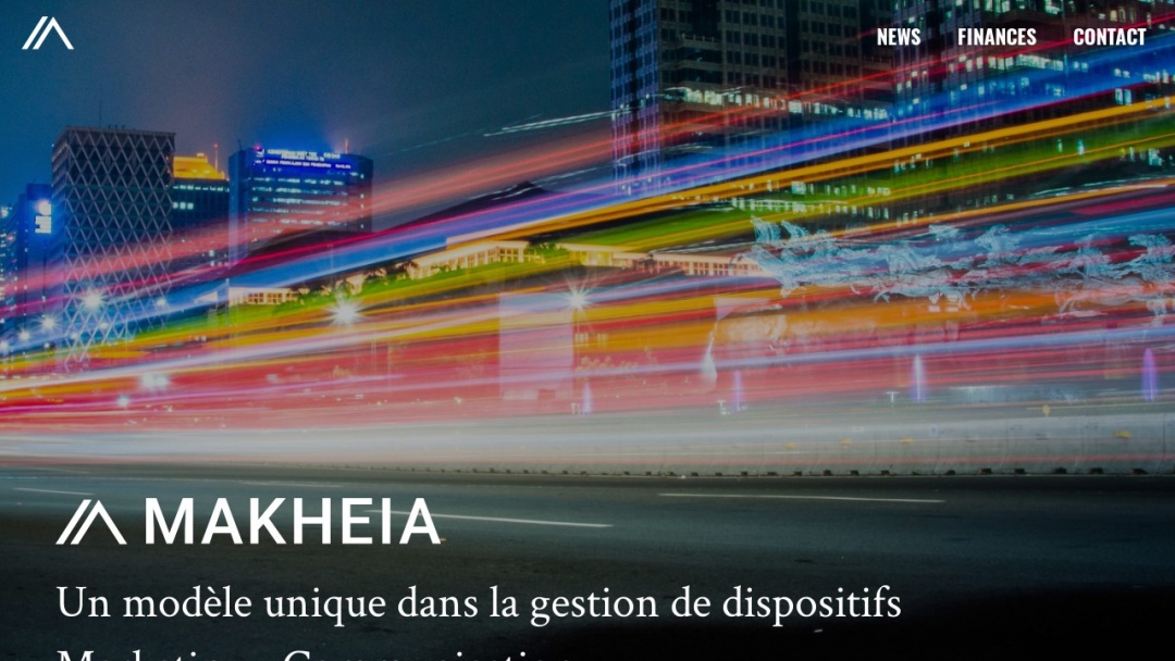 Screenshot of Makheia Group's Website
