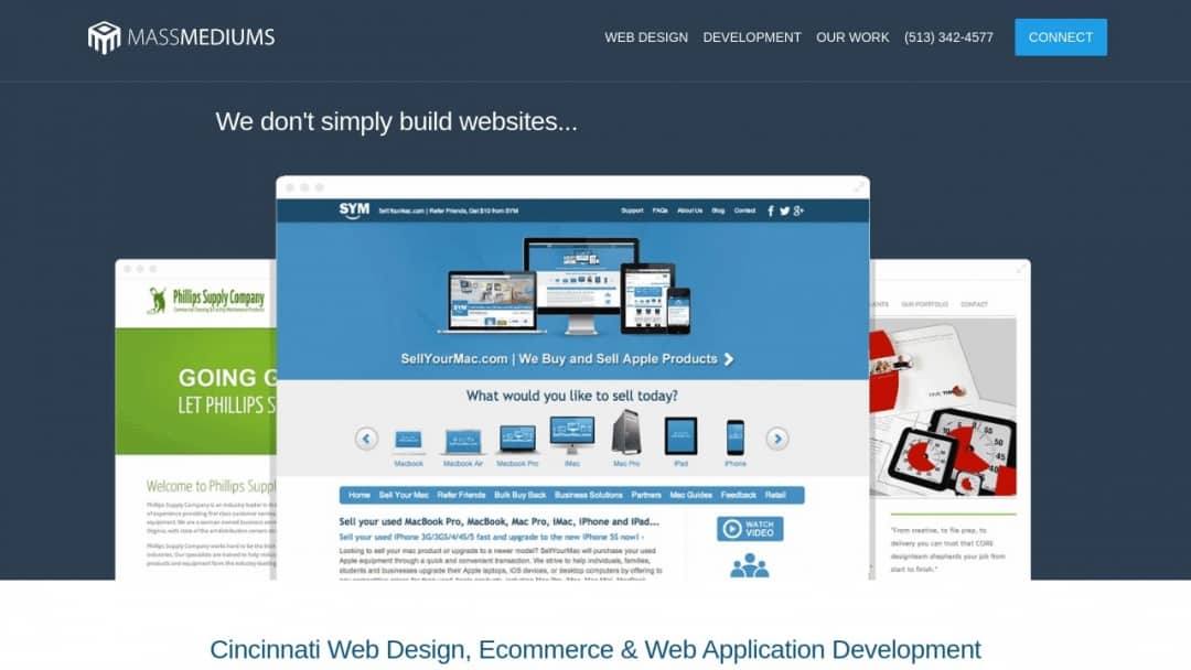 Screenshot of MASSMEDIUMS's Website