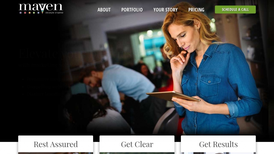 Screenshot of Maven Design Studio's Website