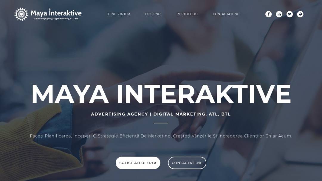 Screenshot of Maya Interaktive's Website