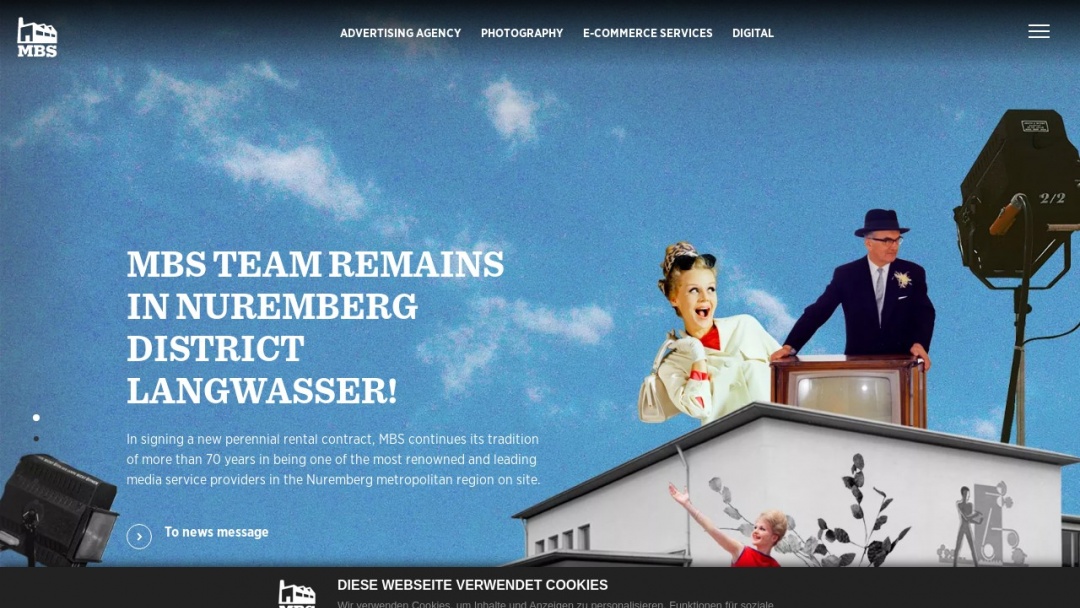 Screenshot of MBS's Website