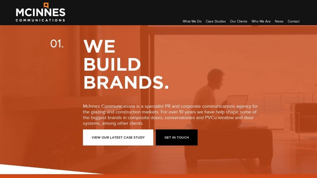 Screenshot of McInnes Communications's Website