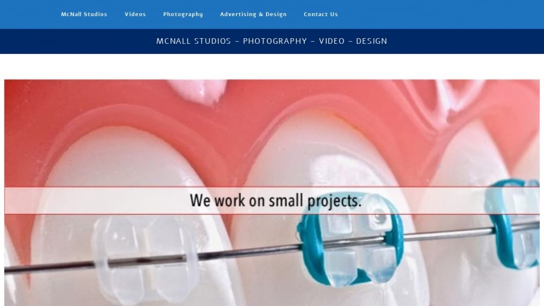 Screenshot of McNall Advertising and Design's Website