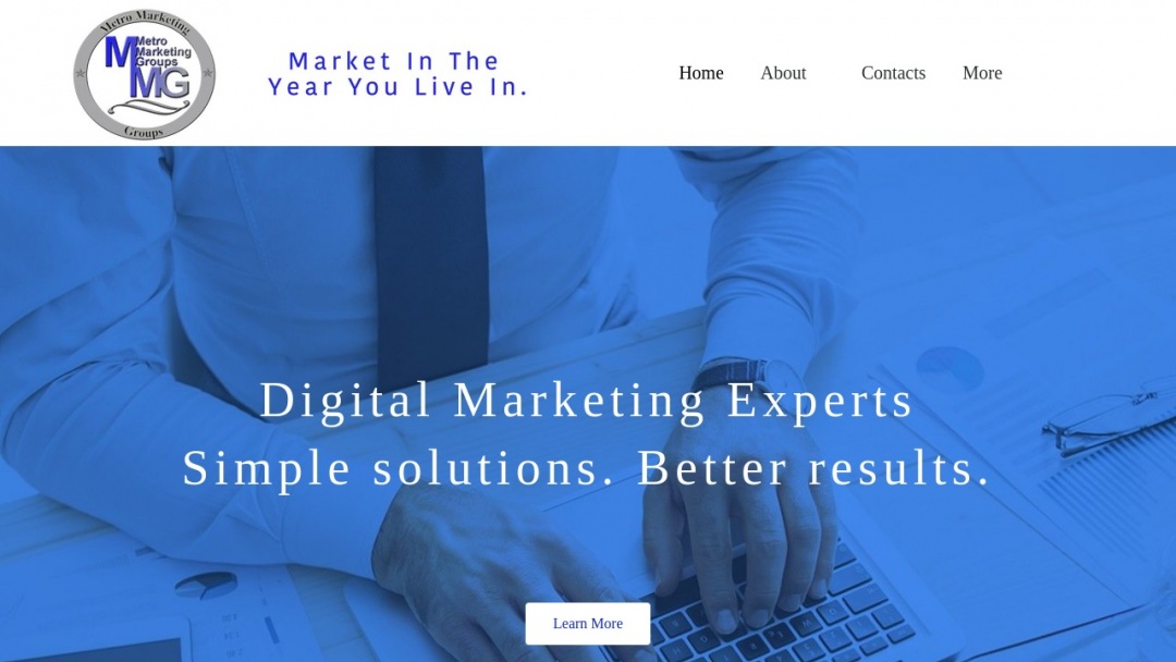 Screenshot of Metro Marketing Groups, INC.'s Website