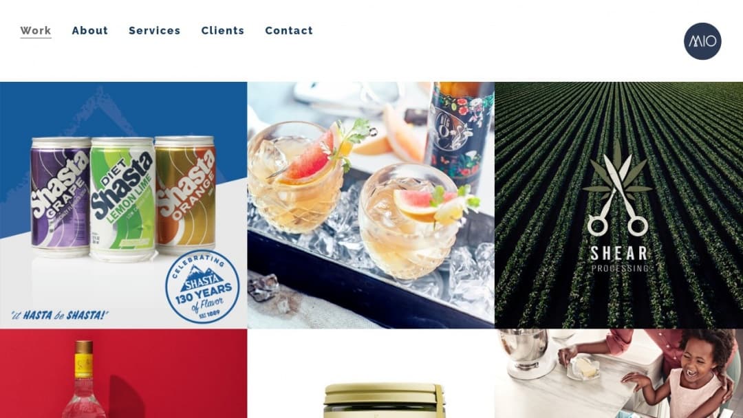 Screenshot of Mio's Website