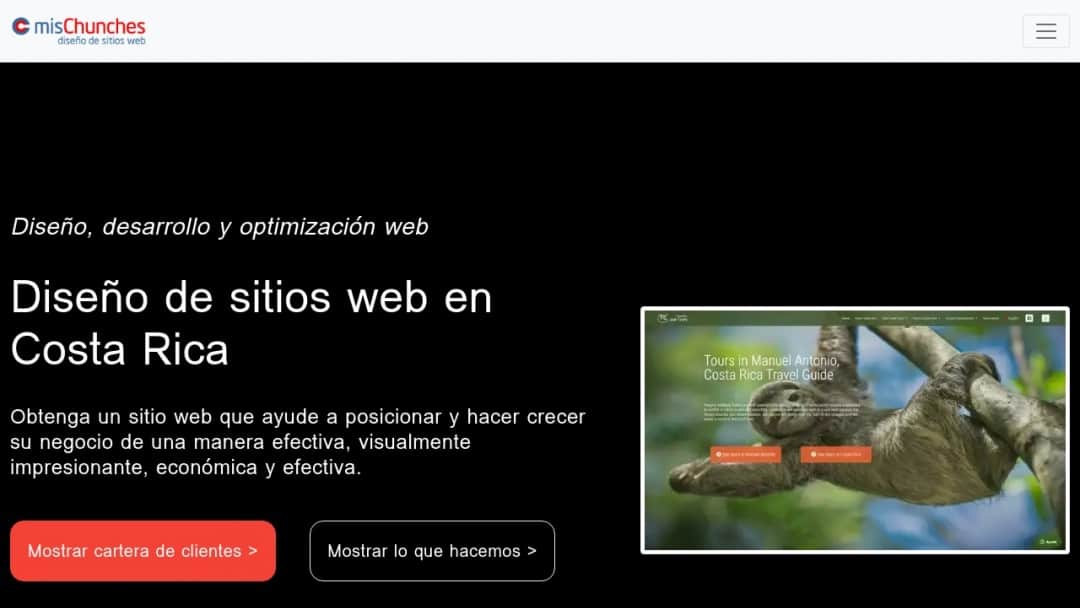 Screenshot of misChunches.com's Website