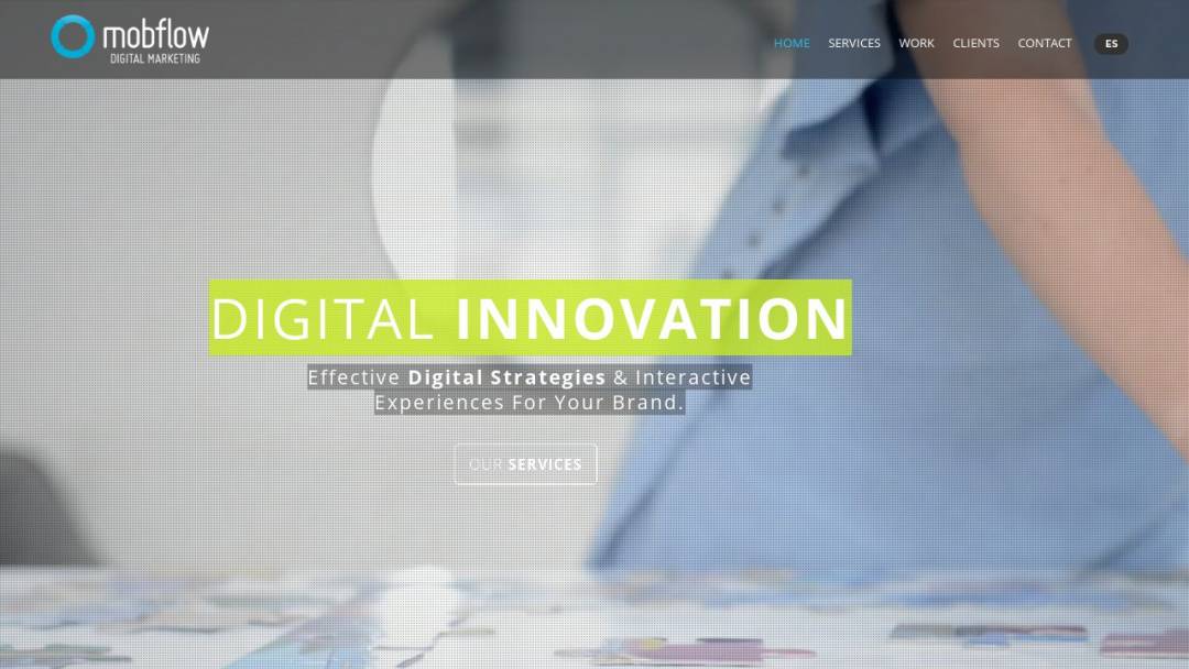 Screenshot of Mobflow's Website