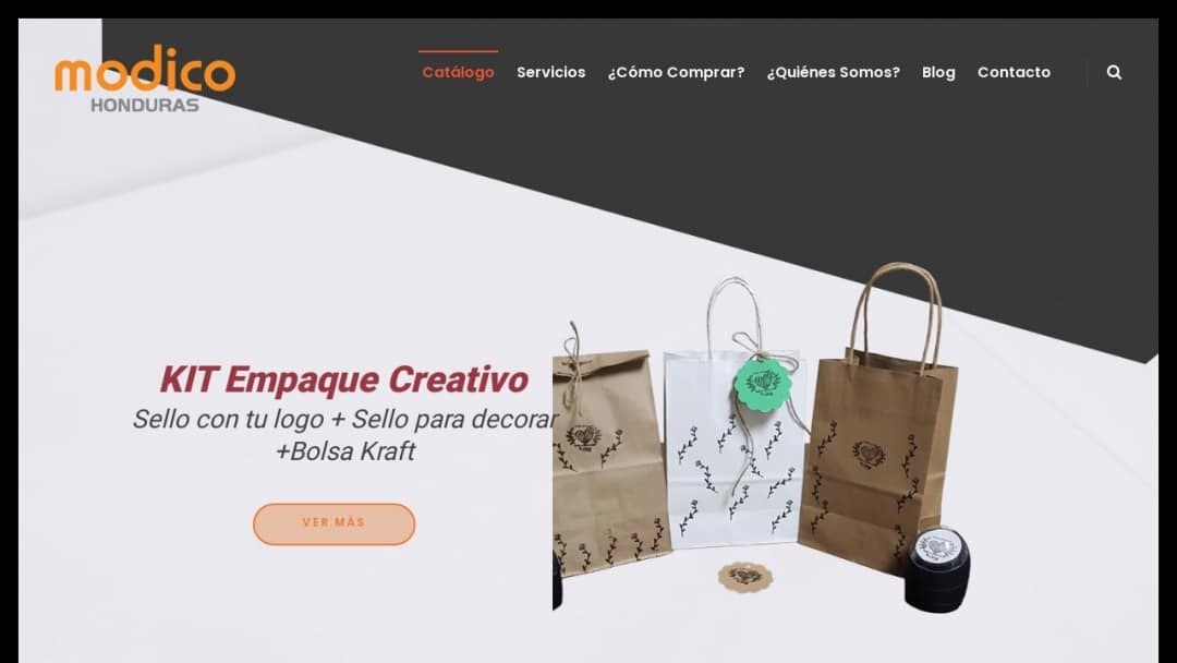 Screenshot of Modico Honduras's Website