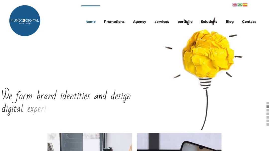 Screenshot of Mundo Digital web e design's Website