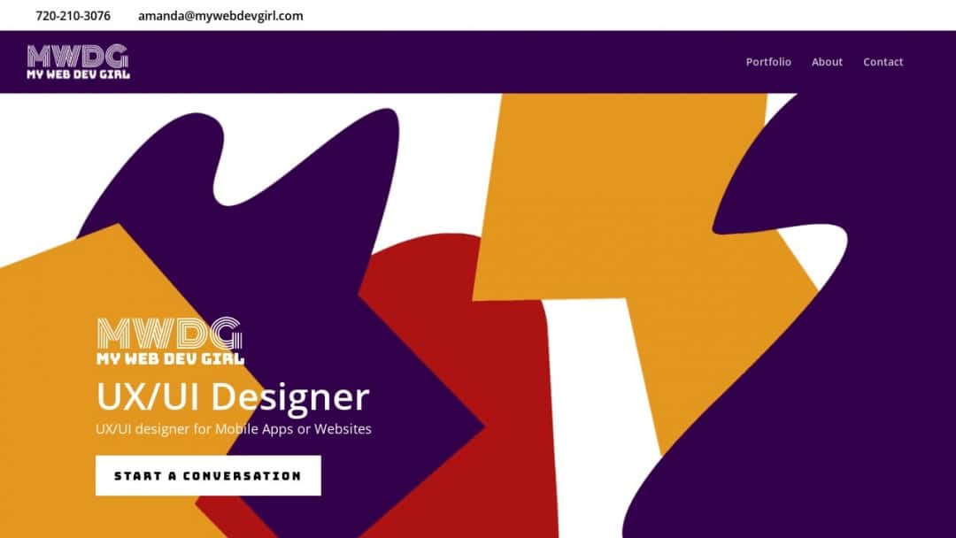 Screenshot of My Web Dev Girl's Website