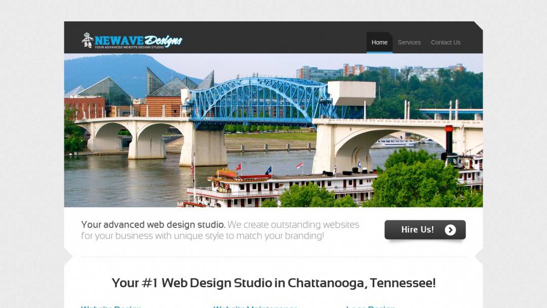 Screenshot of Newave Designs's Website