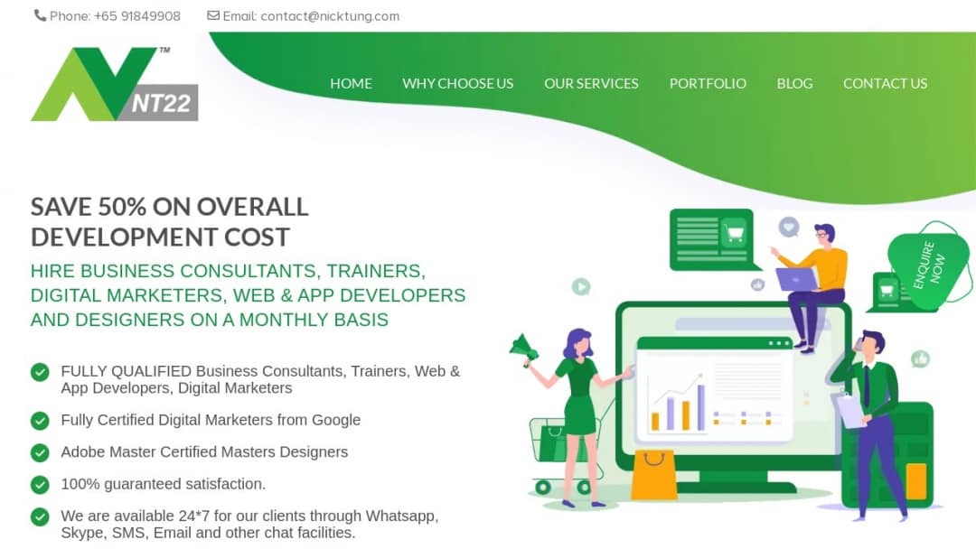 Screenshot of NICKTUNG's Website