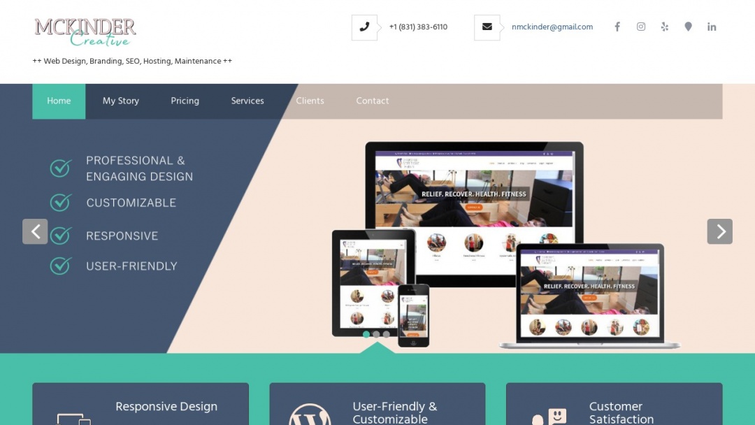 Screenshot of Nikita McKinder Web Design Services's Website