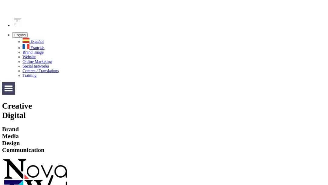 Screenshot of NovaWeb's Website