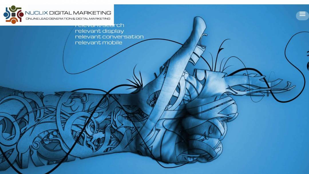 Screenshot of NuClix Digital Marketing's Website