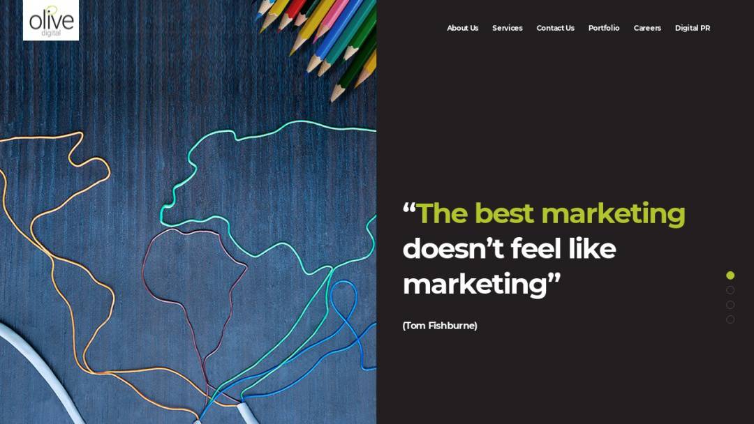 Screenshot of Olive Digital Pvt Ltd's Website