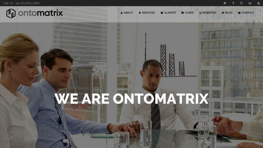 Screenshot of OntoMatrix's Website