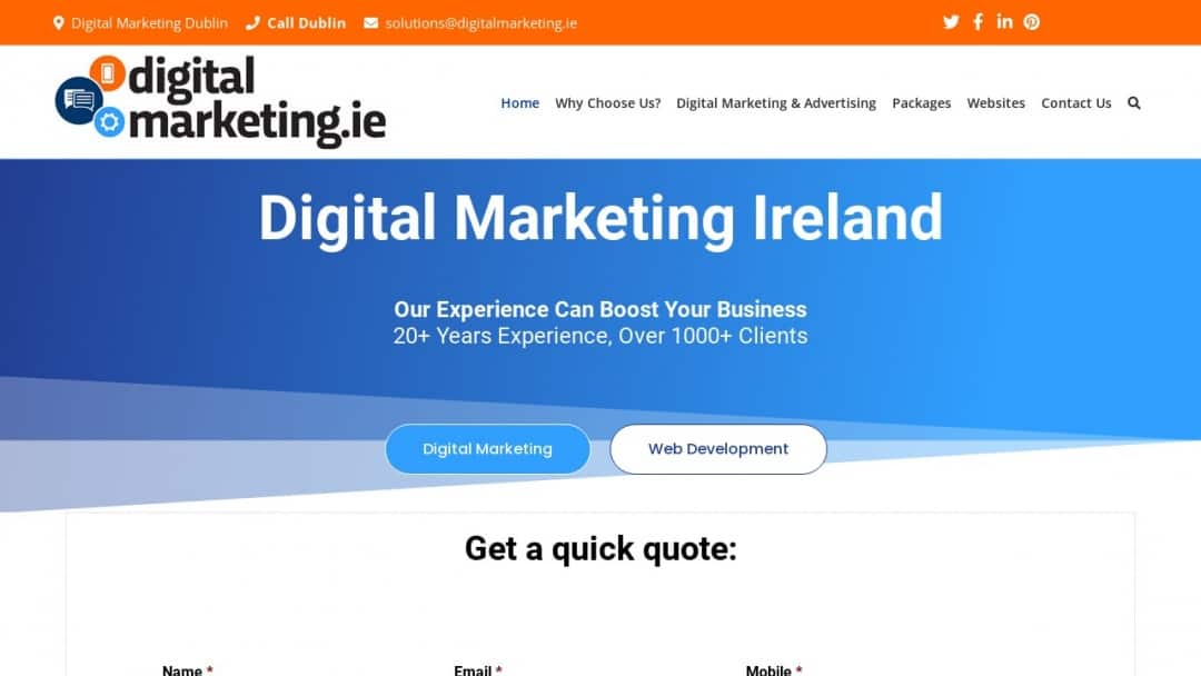 Screenshot of OSD Digital Agency's Website