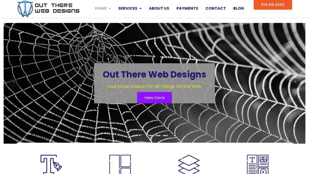 Screenshot of Out There Web Designs LLC's Website