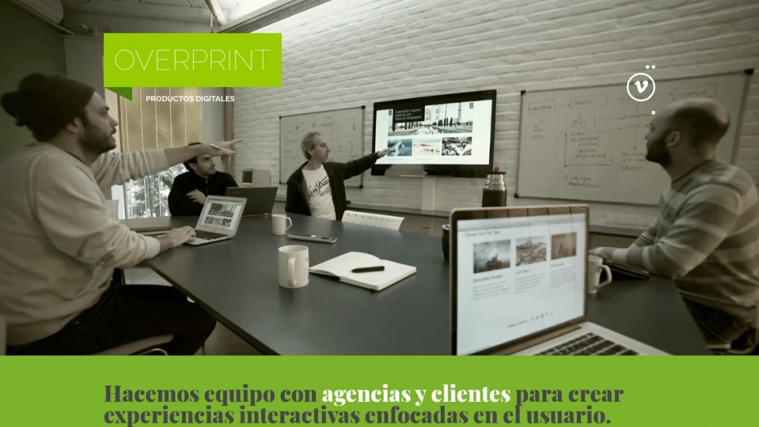 Screenshot of Overprint's Website