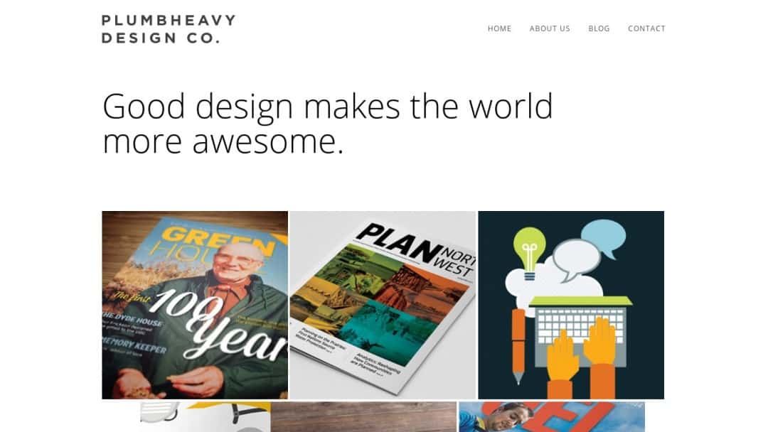 Screenshot of Plumbheavy Design's Website