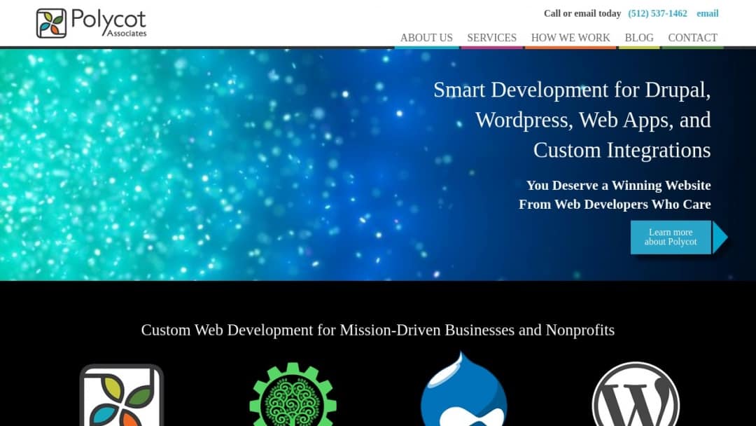 Screenshot of Polycot Associates's Website