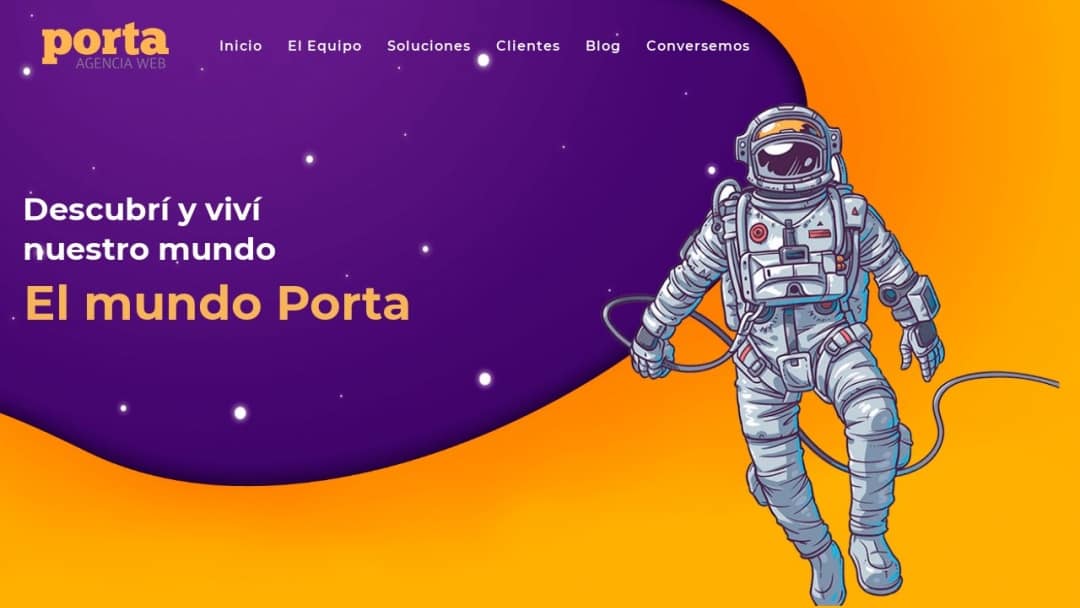 Screenshot of Porta Web Agency's Website