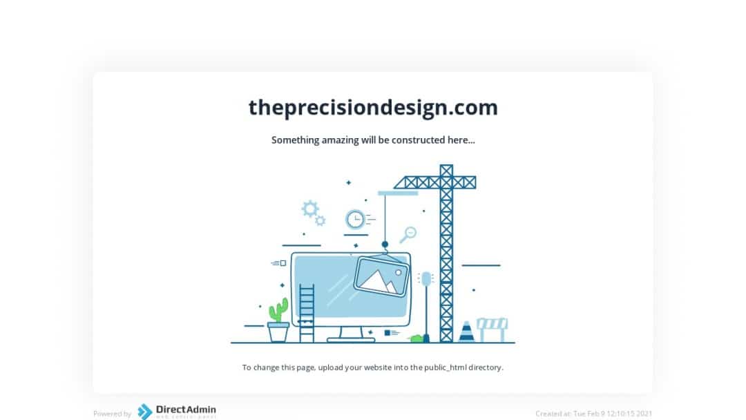 Screenshot of Precision Design's Website